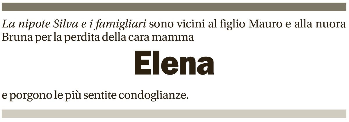 Annuncio funebre Elena Tacchella