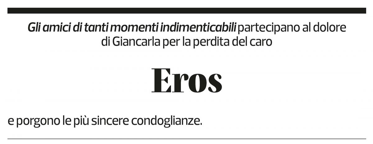 Annuncio funebre Eros Maggi