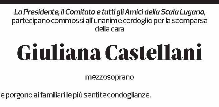 Annuncio funebre Giuliana Castellani