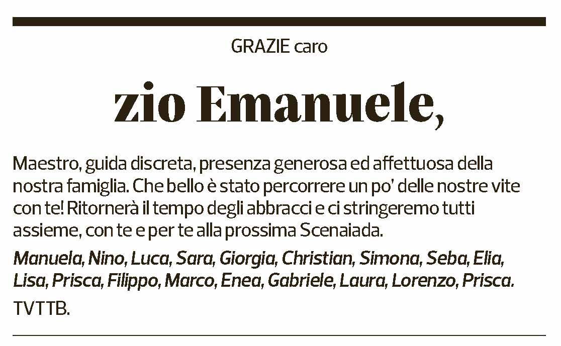 Annuncio funebre Emanuele Melchionda