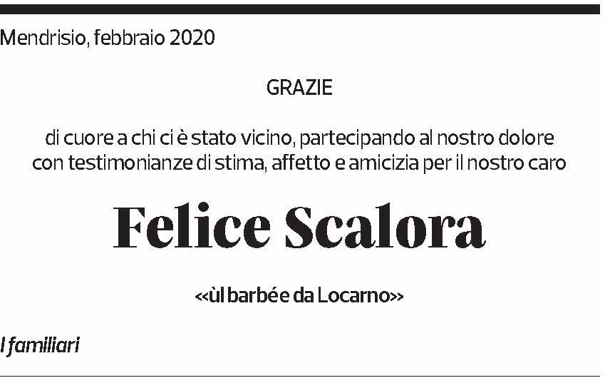 Annuncio funebre Felice Scalora