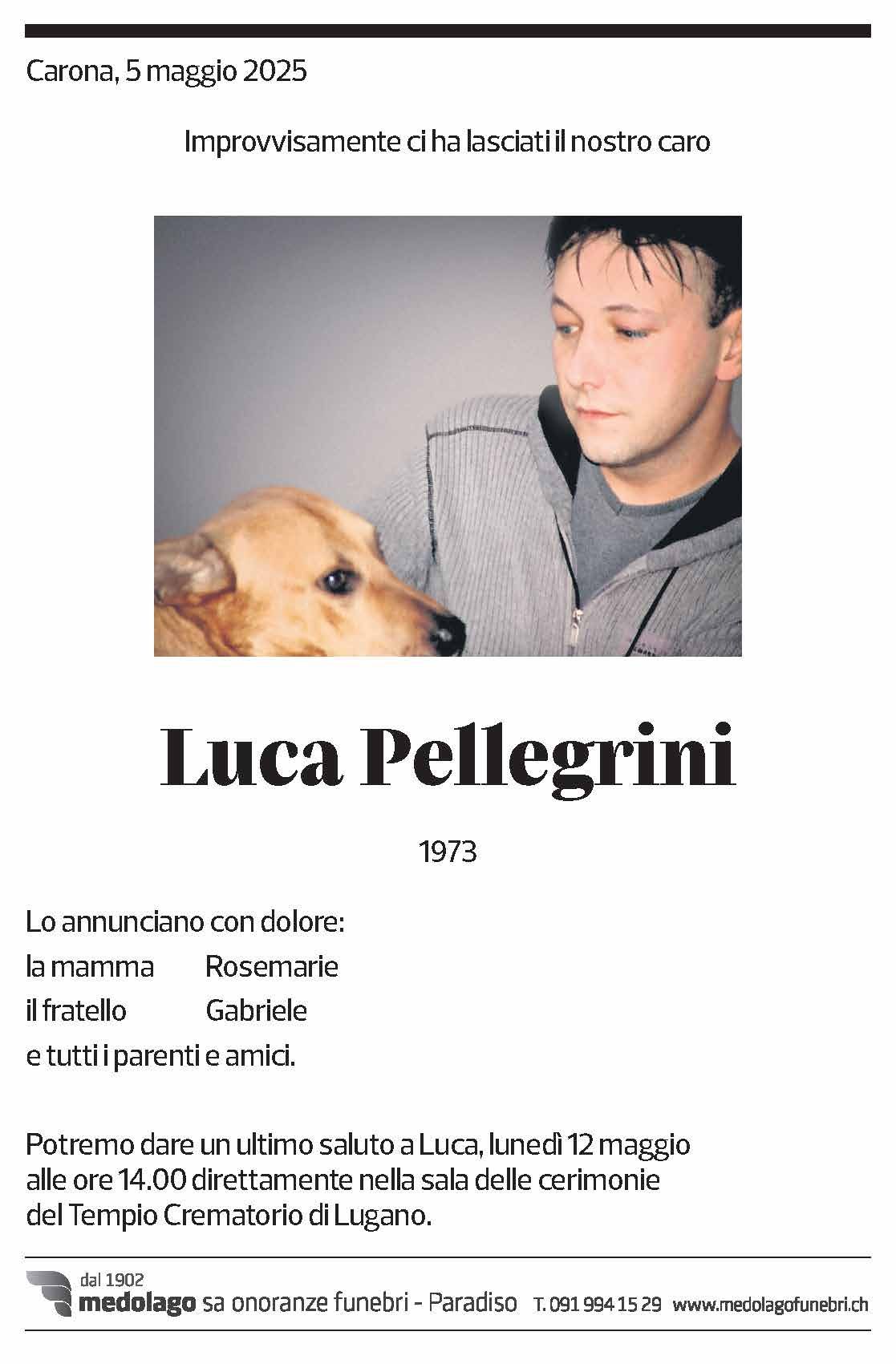 Annuncio funebre Luca Pellegrini