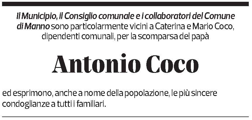 Annuncio funebre Antonio Coco