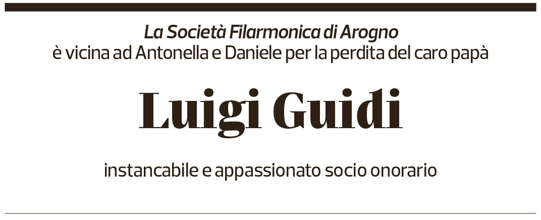 Annuncio funebre Luigi Guidi