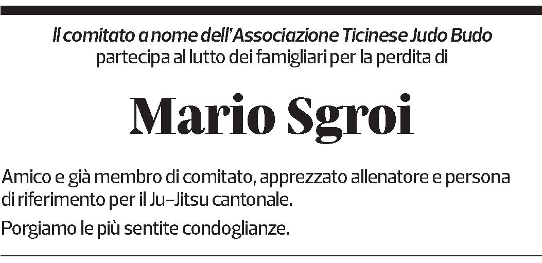 Annuncio funebre Mario Sgroi