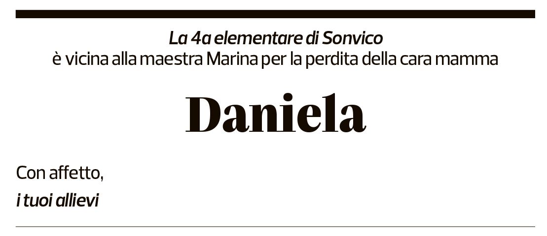 Annuncio funebre Daniela Campana