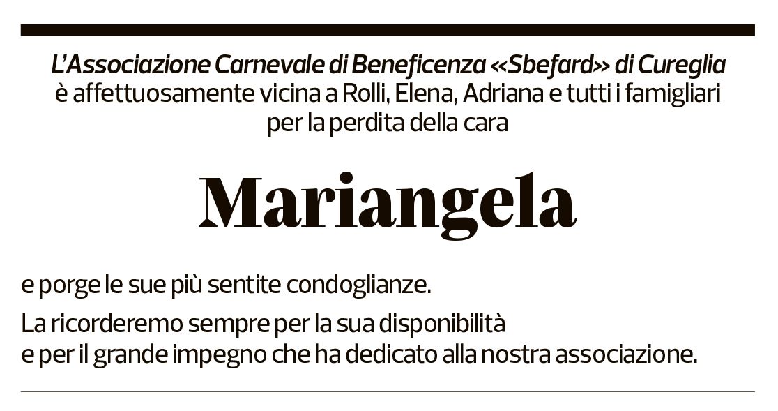 Annuncio funebre Mariangela D'andolfi