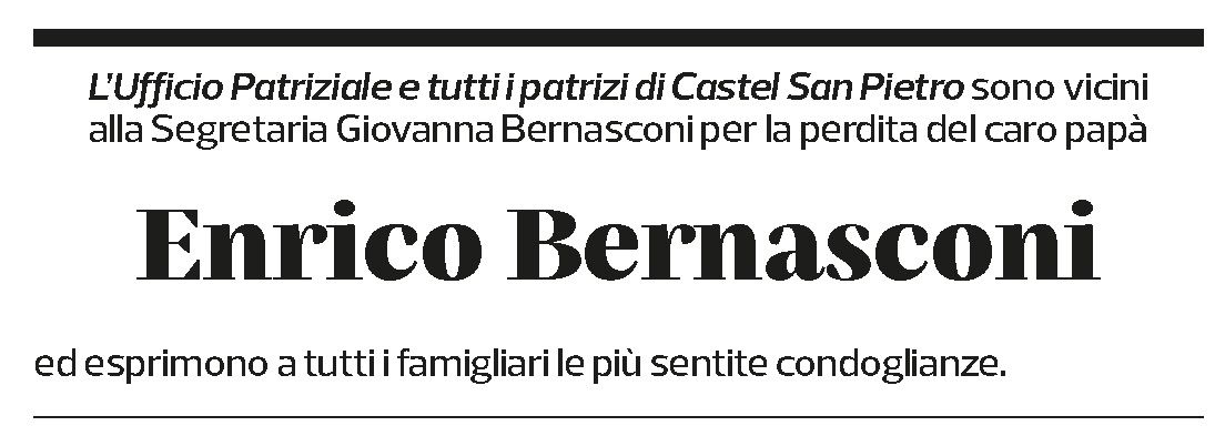 Annuncio funebre Enrico Bernasconi