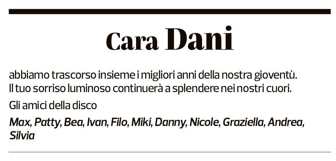 Annuncio funebre Daniela Citro