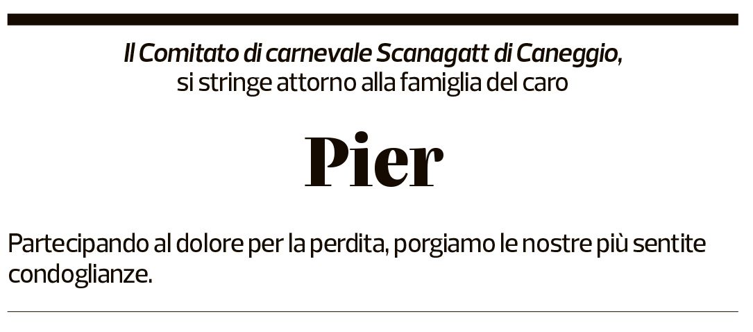Annuncio funebre Pierluigi Ortelli