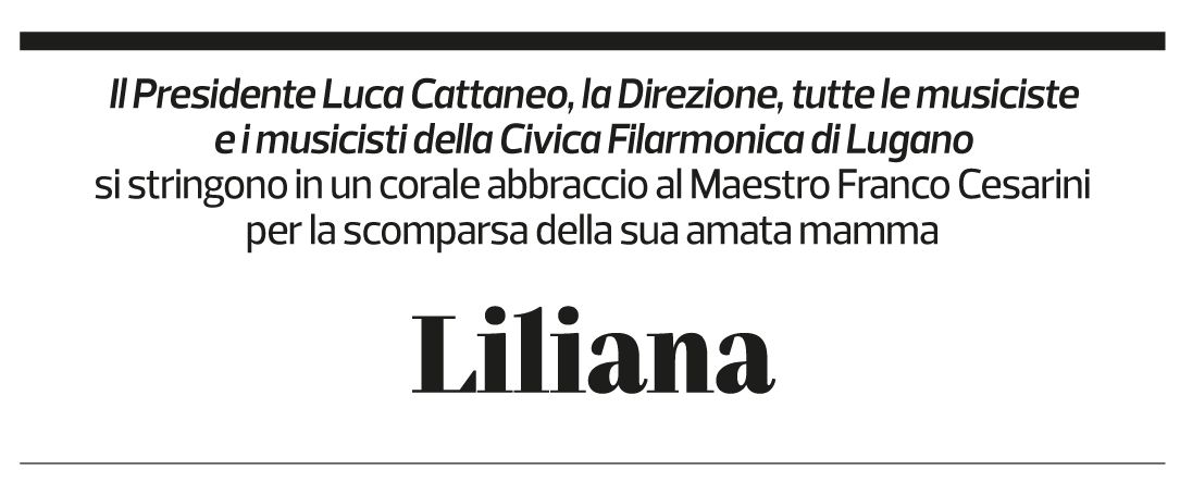 Annuncio funebre Liliana Cesarini