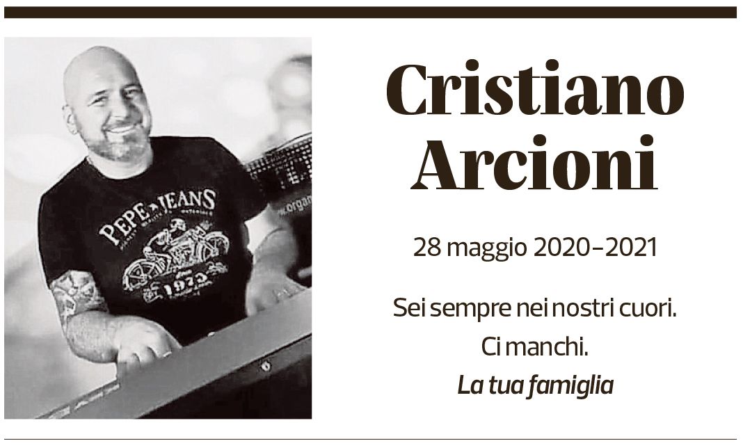 Annuncio funebre Cristiano Arcioni