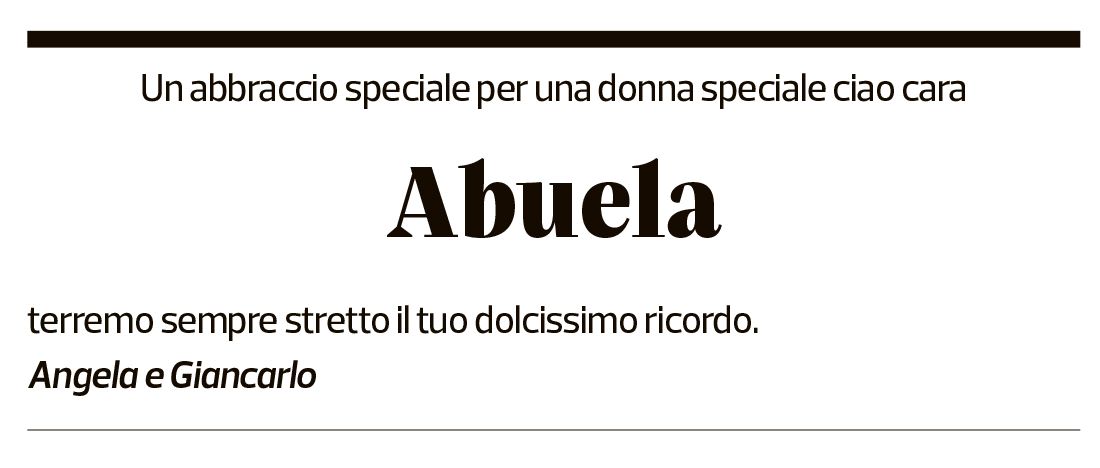 Annuncio funebre Micaela Villa Ortega