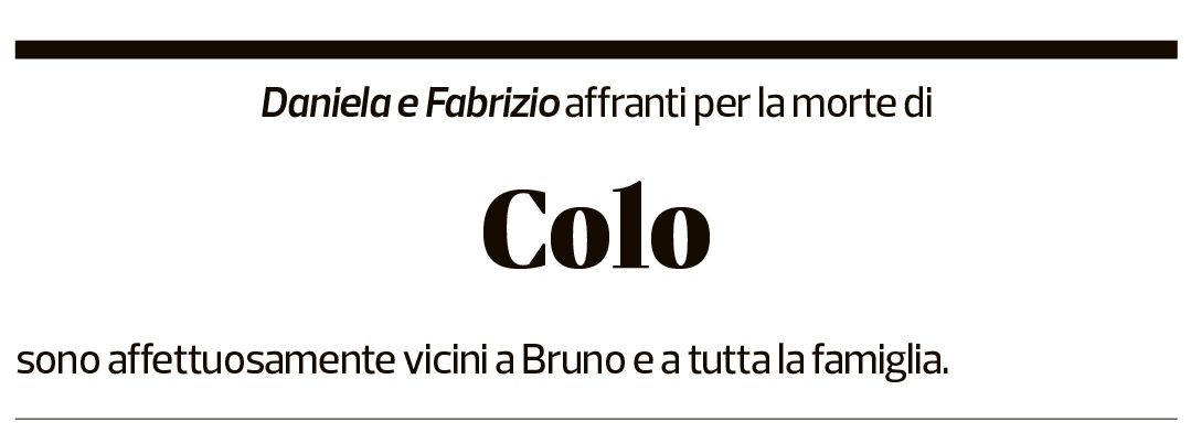 Annuncio funebre Colombina Moratti