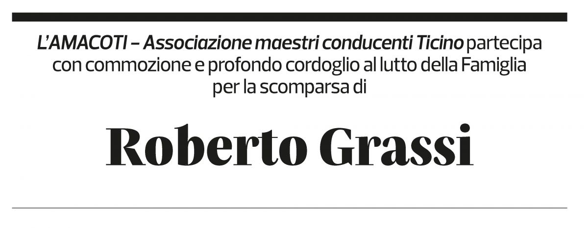 Annuncio funebre Roberto Grassi