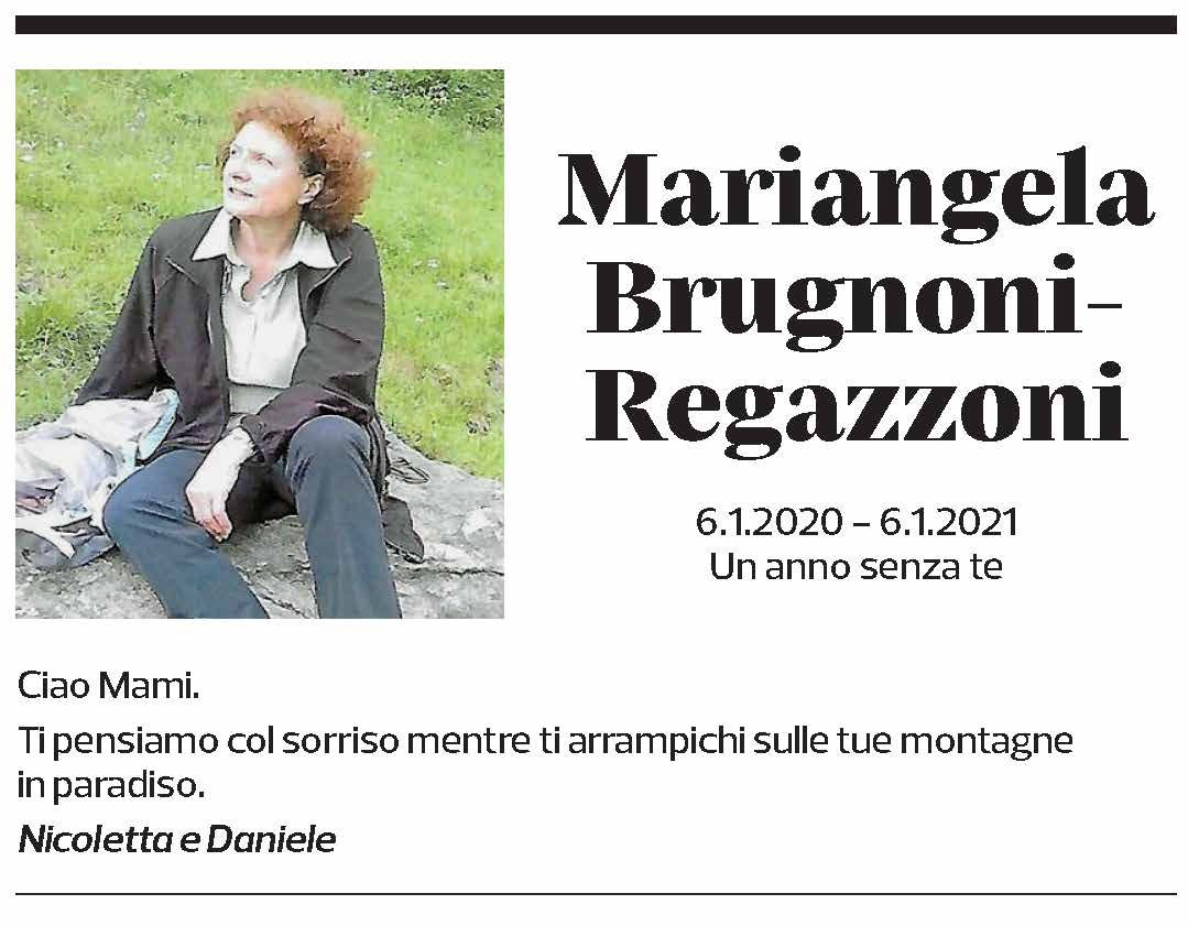Annuncio funebre Mariangela Brugnoni-regazzoni