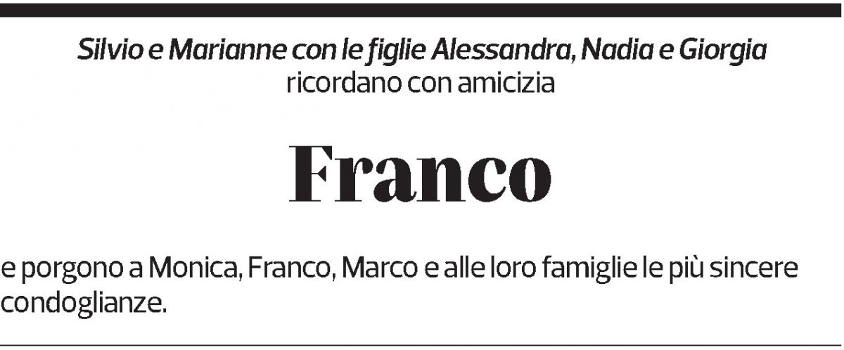 Annuncio funebre Franco Puffi