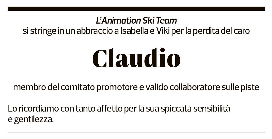 Annuncio funebre Claudio Vitalini