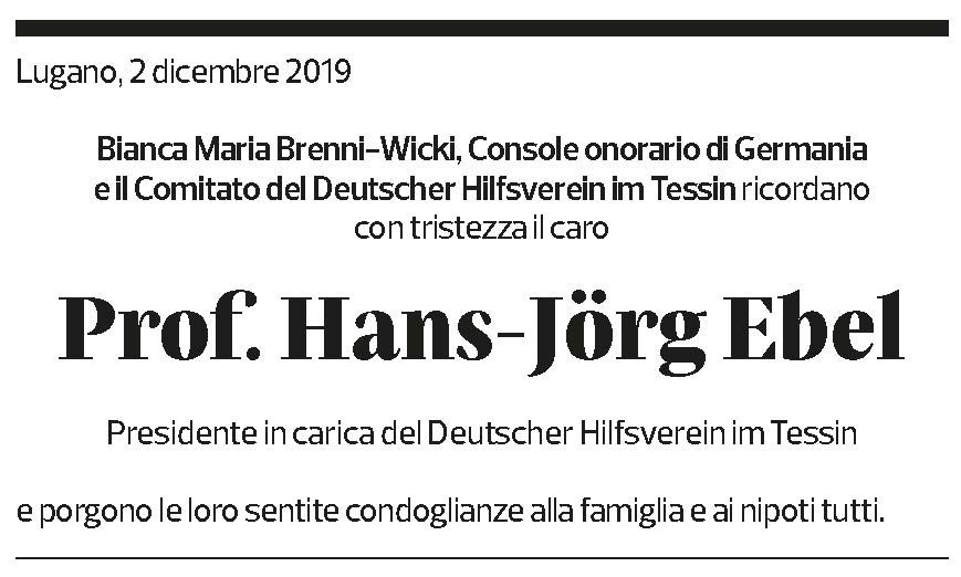 Annuncio funebre Hans-jörg Ebel