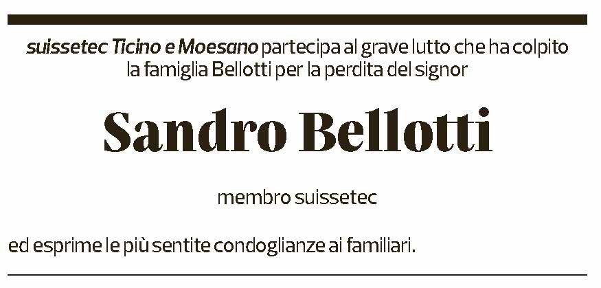Annuncio funebre Sandro Bellotti