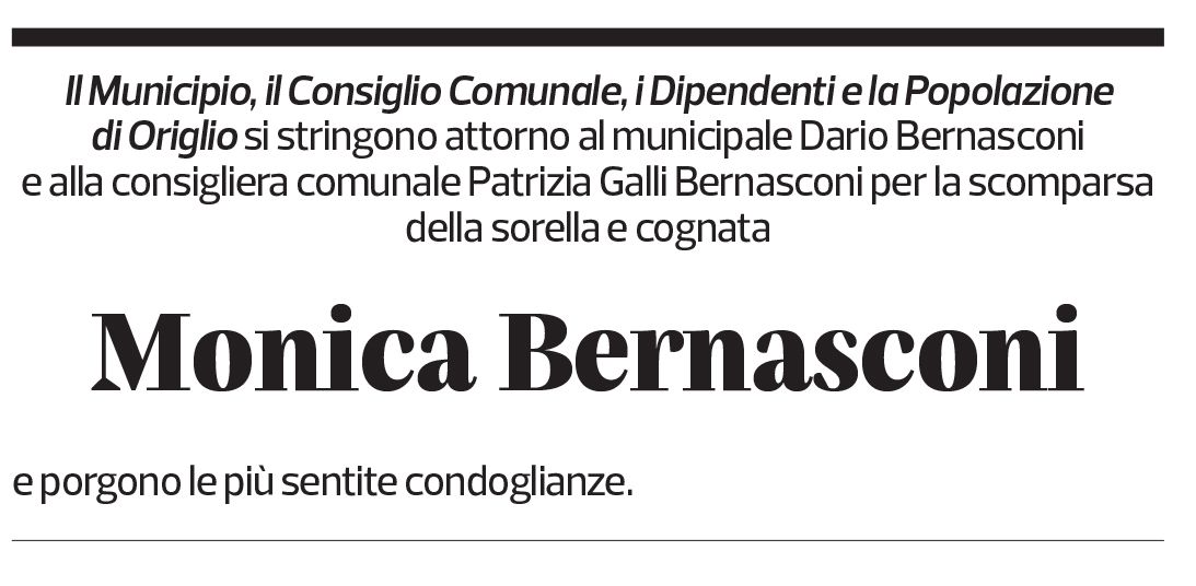 Annuncio funebre Monica Bernasconi