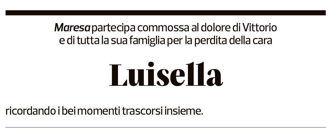 Annuncio funebre Luisella Cassani-carozza