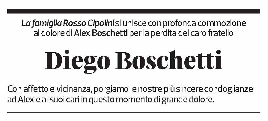 Annuncio funebre Diego Boschetti