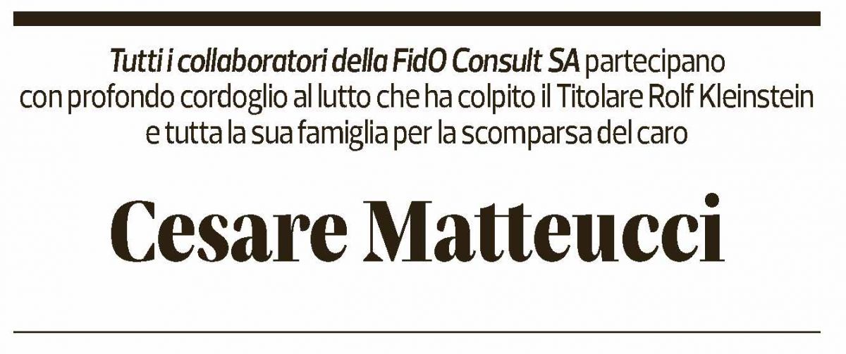 Annuncio funebre Cesare Matteucci