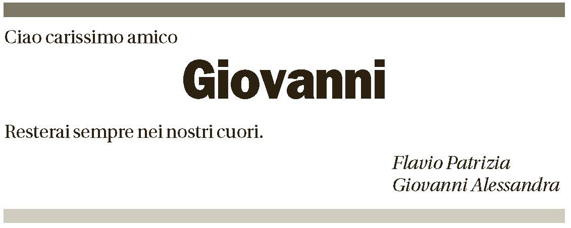 Annuncio funebre Giovanni Lepori