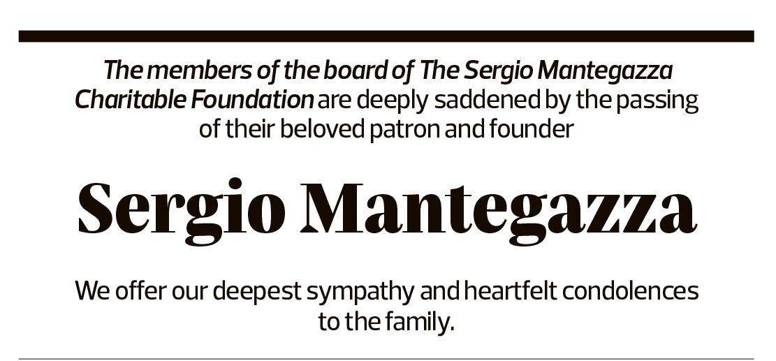 Annuncio funebre Sergio Mantegazza