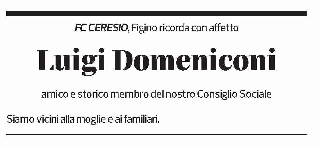 Annuncio funebre Luigi Domeniconi