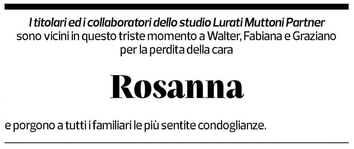Annuncio funebre Rosanna Gianora