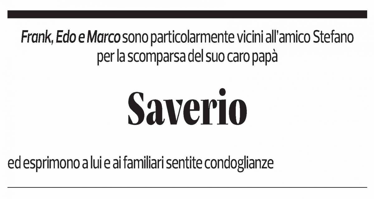 Annuncio funebre Saverio Esposito