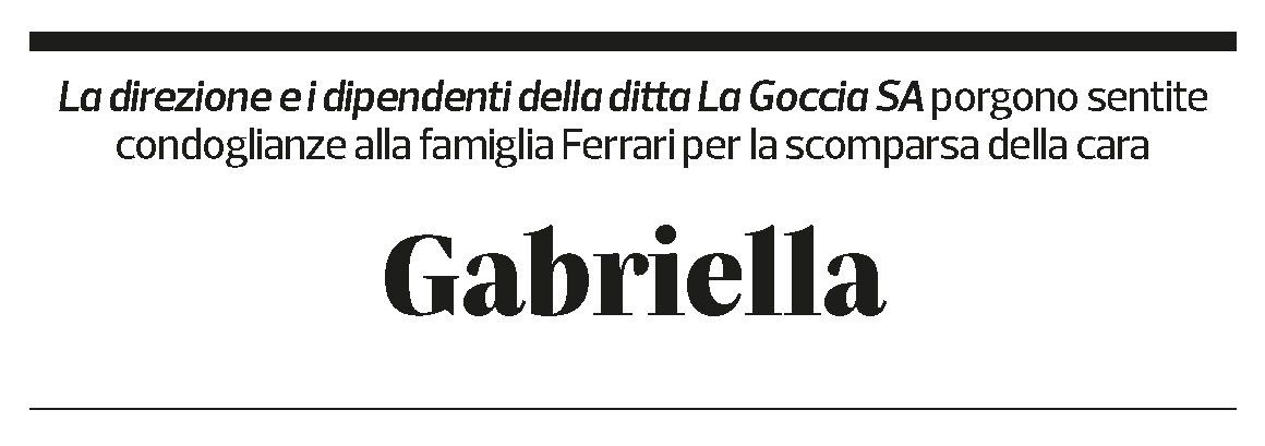 Annuncio funebre Gabriella 