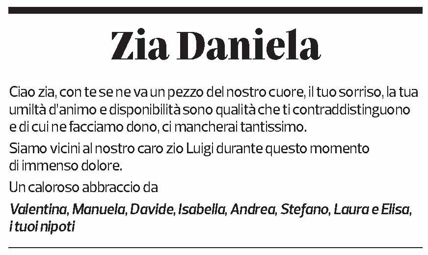 Annuncio funebre Daniela Pianezzi