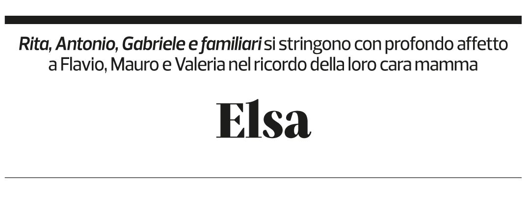 Annuncio funebre Elsa Casella