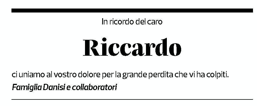 Annuncio funebre Riccardo Zanon