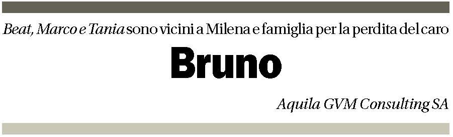 Annuncio funebre Bruno Beyeler