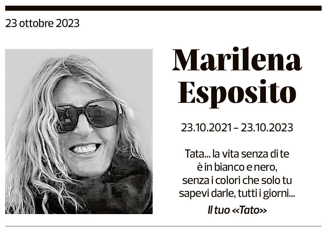 Annuncio funebre Marilena Esposito