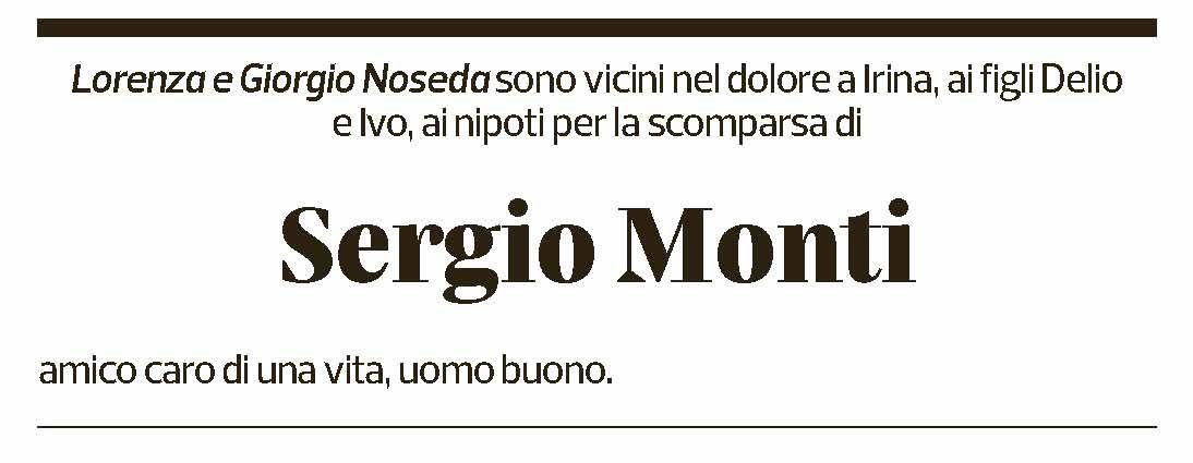 Annuncio funebre Sergio Monti