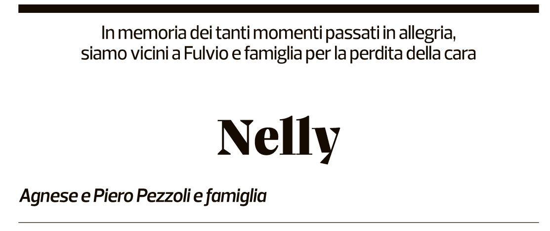 Annuncio funebre Nelly Finardi