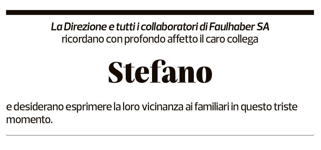 Annuncio funebre Stefano Carugati