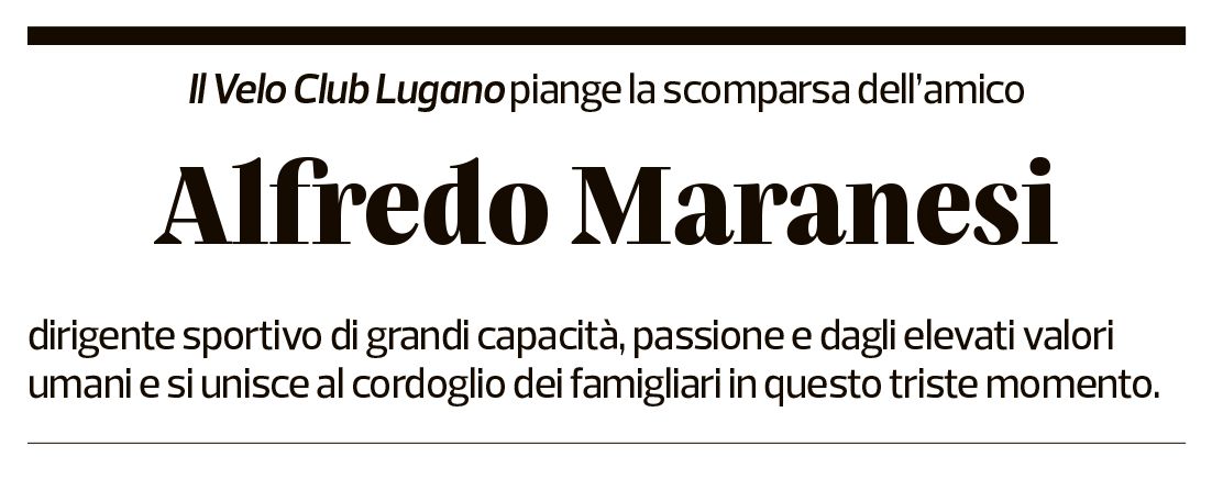 Annuncio funebre Alfredo Maranesi