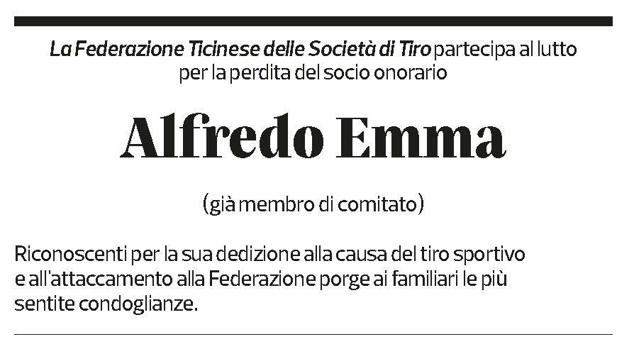 Annuncio funebre Alfredo Emma