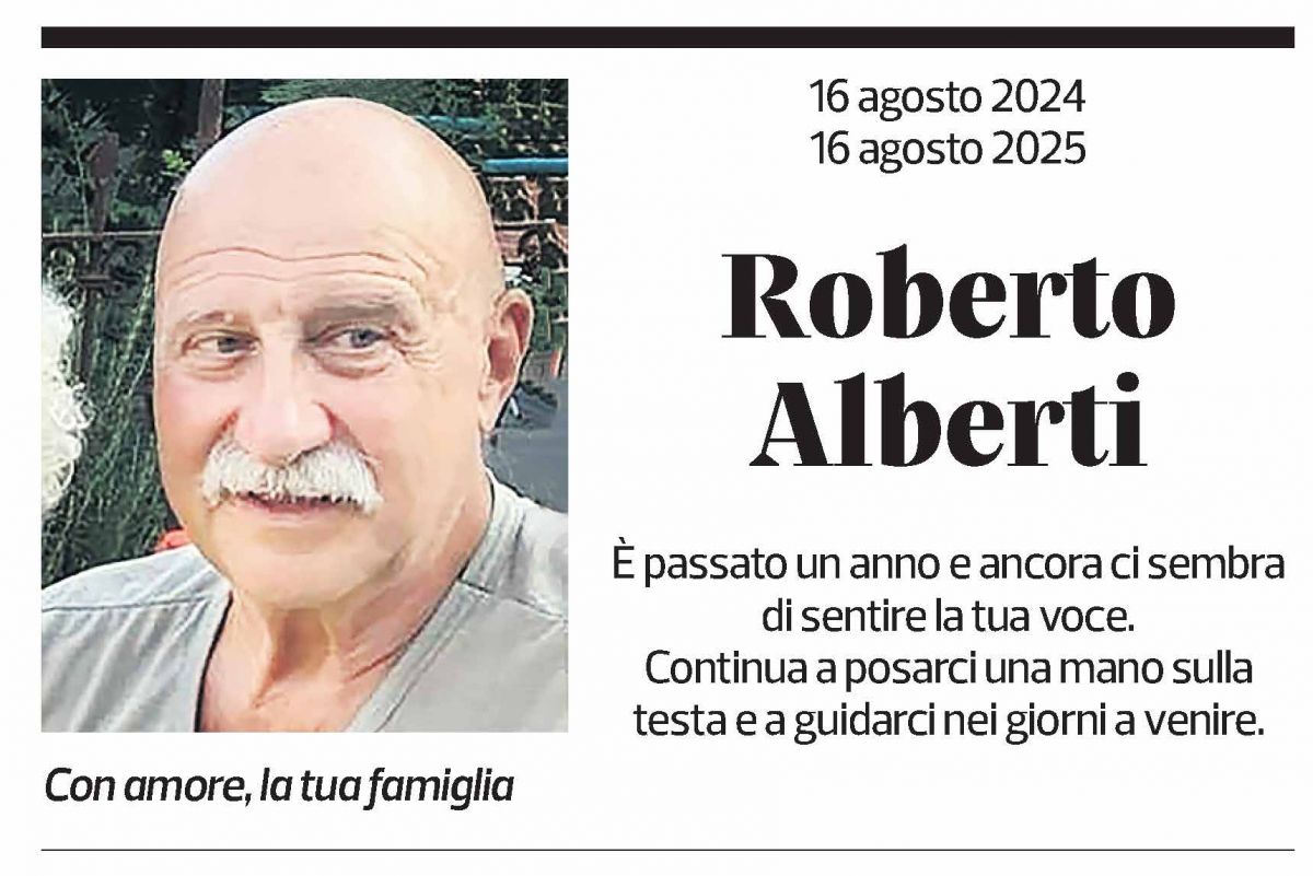 Annuncio funebre Roberto Alberti