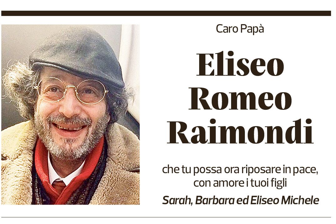 Annuncio funebre Eliseo Romeo Raimondi