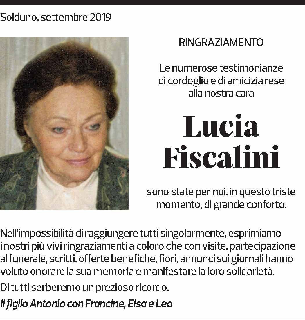 Annuncio funebre Lucia Fiscalini