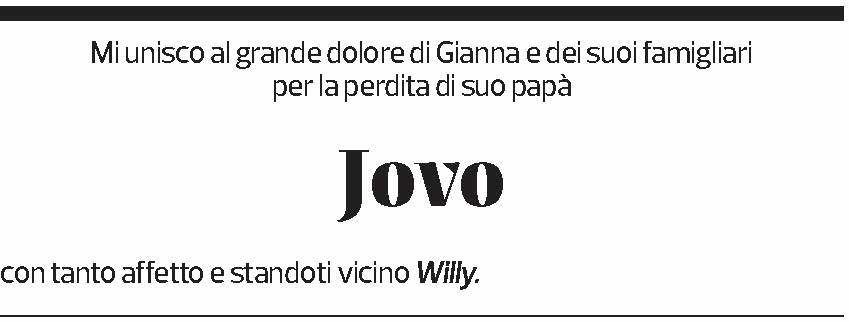 Annuncio funebre Jovo 
