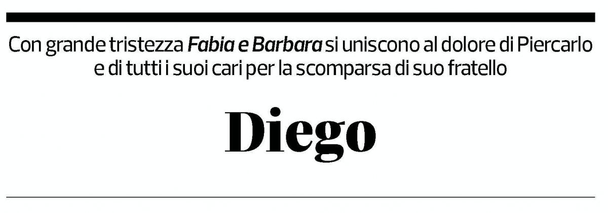 Annuncio funebre Diego Lissi