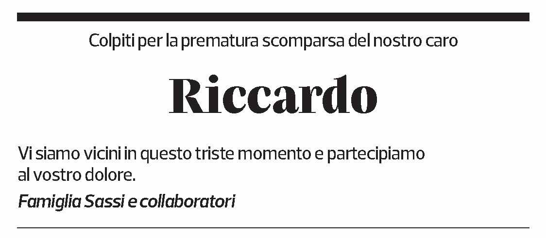 Annuncio funebre Riccardo Zanon